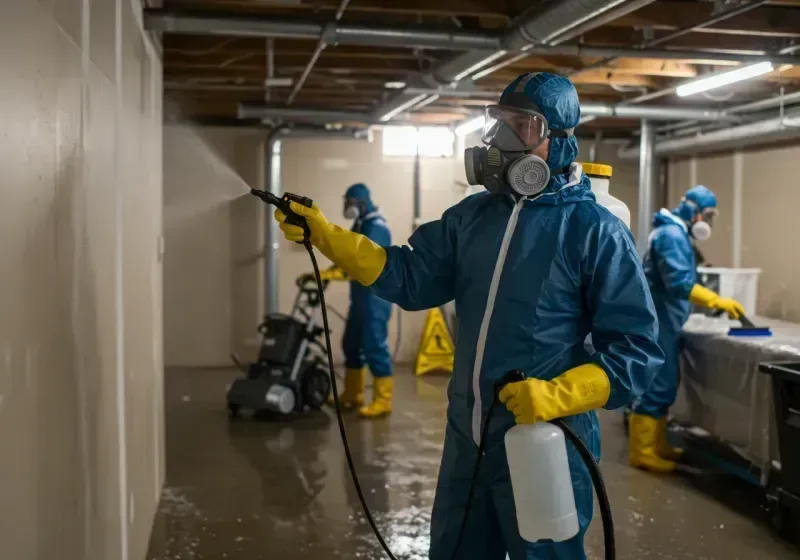 Basement Sanitization and Antimicrobial Treatment process in Gulf Gate Estates, FL